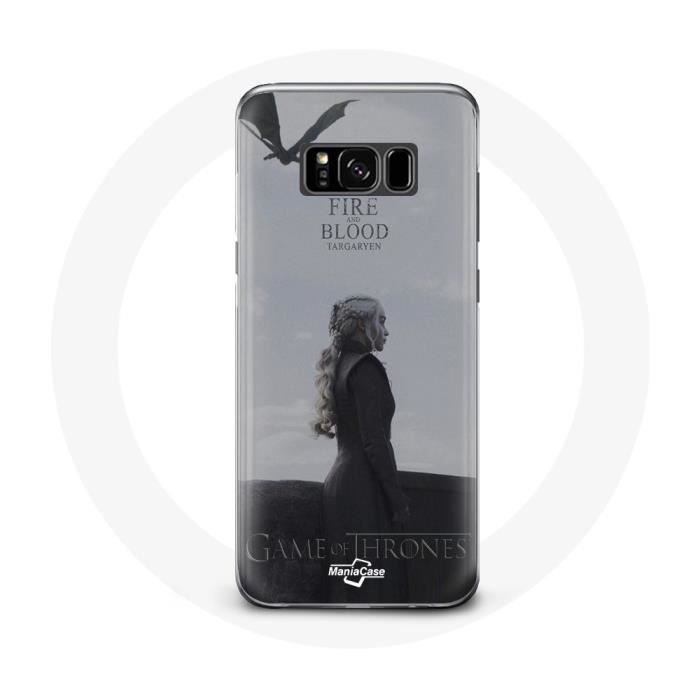 Coque pour Samsung Galaxy S8 Plus Game of Thrones Saison 8 Daenerys Targaryen feu et sang Le Trône d