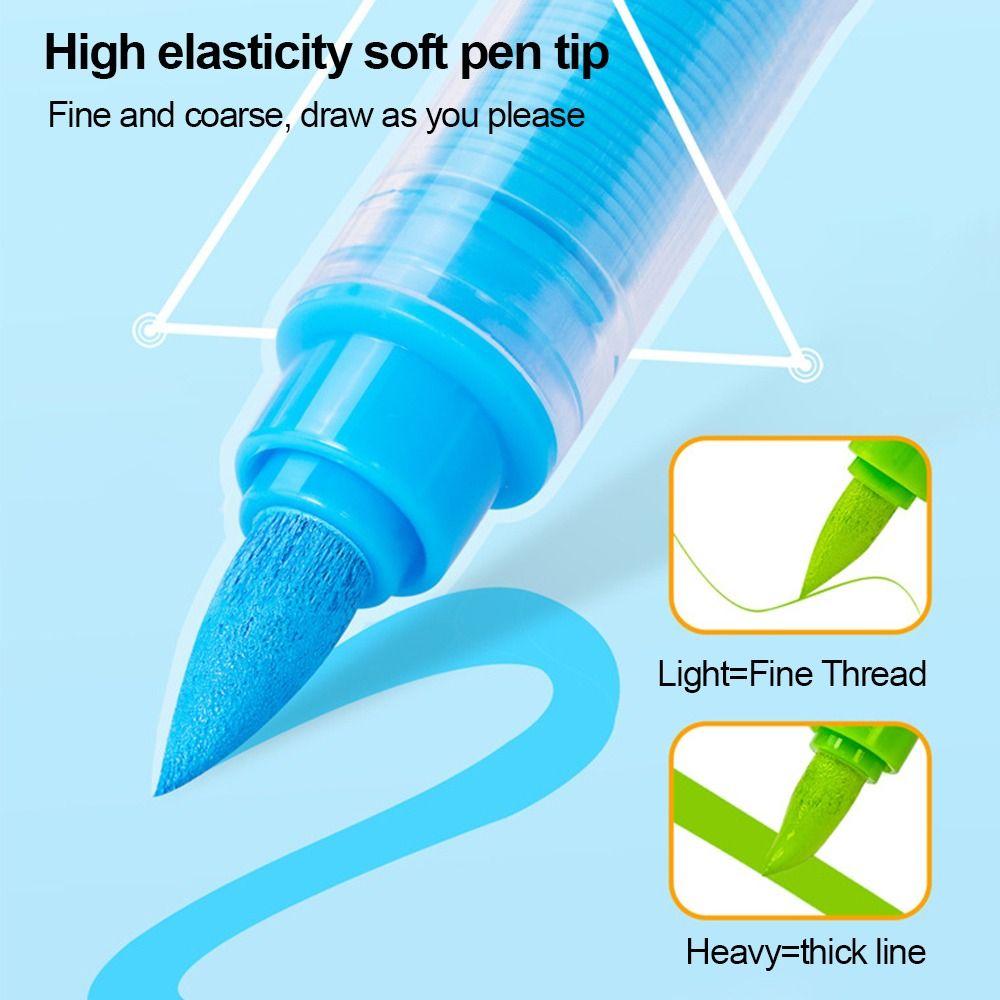 Quick-Drying Acrylic Marker Pen Softhead Art Watercolor Pen Straight Liquid Marker  Calligraphy