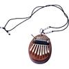 8 Key Mini Kalimba Thumb Piano Solid Wood Finger Piano Portable Marimba with Lanyard, Gift for Kids Adults Beginners