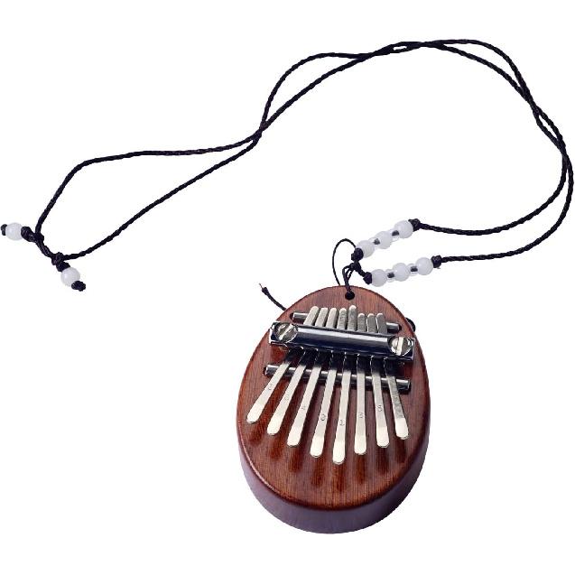 8 Key Mini Kalimba Thumb Piano Solid Wood Finger Piano Portable Marimba with Lanyard, Gift for Kids Adults Beginners