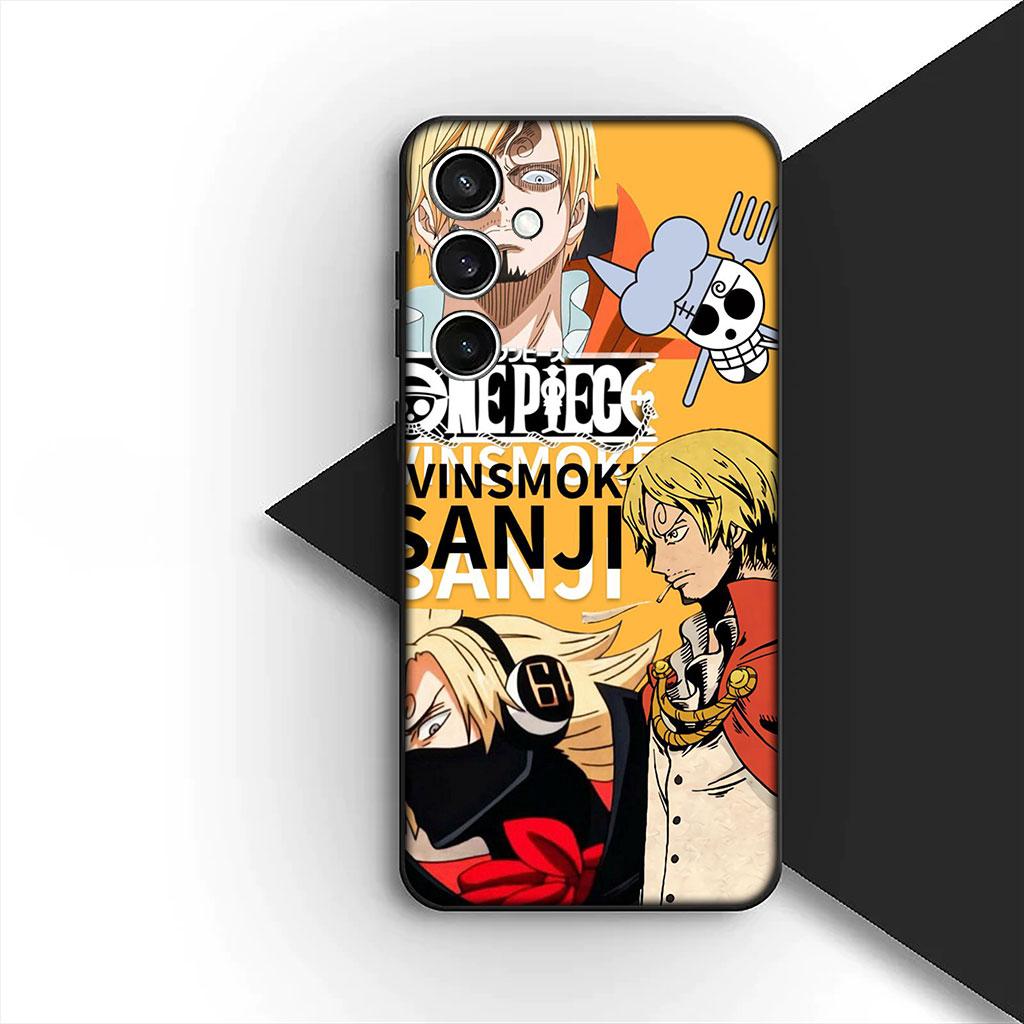 Phone Cover for Samsung Galaxy S22 S21 S20 FE Ultra Plus A07 A17 A15 A16 A25 A57 A37 Case Sanji One Pieces Luffy Roronoa Zoro