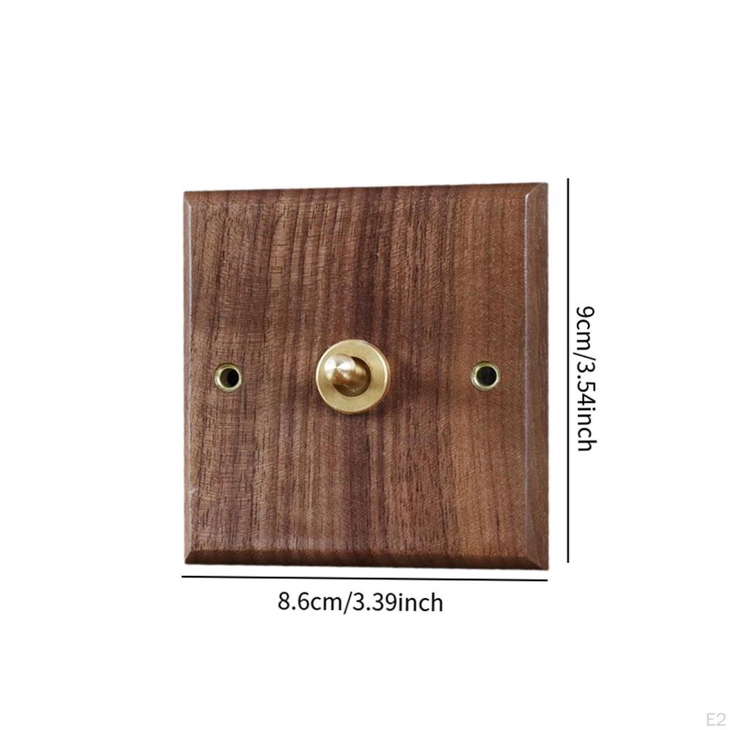 Brass Lever Switch Wooden Cover for Cafe And Living Room