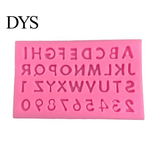 Easy Clean Silicone Dessert Molds Alphabet Number Mold for Cake Decorating, Mini Letters 0-9 Fondant Baking Tool, Flexible Non-stick Resin Craft