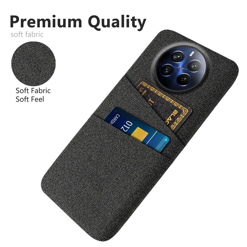For Realme 12 Pro 5G/12 Pro+ 5G Case Cloth Texture Scratch-resistant Phone Shell with Dual Card Holder
