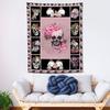 Sugar Skull Tapestry Horror Skeleton Tapestry Wall Hanging for Bedroom Rose Skull Tapestries Aesthetic Wall Decor for Home Dorm