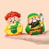 Five Wealth Gods Resin Figurine Set Cute Desk