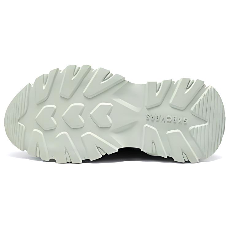 Skechers Street Fabric Synthetic Leather Comfortable Durable Breathable Sweat-Absorbing Low-Top Dad Shoes Women Sneaker Green 177935-SAGE