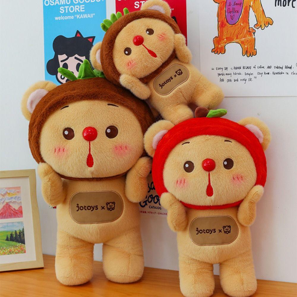 

Lifelike OYO Bear Cub Fruit Plush Toy Simulation Bear Cub Fruit Plush Doll Kid Girl Boy коричневий