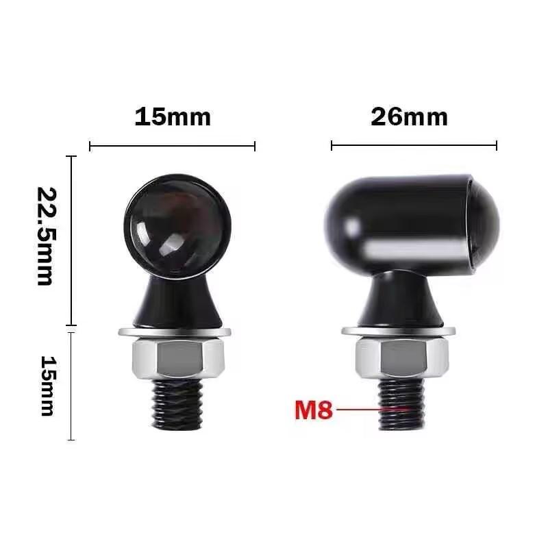 Motorcycle Turn Signal Light Indicator Blinker Lamp 8mm 12V Moto Led Turn Signal Lights For Honda For Yamaha For Cafe Racer