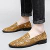 Shiny Loafers Men Fashion Mocassin Comfy Leather Flats Casual Shoes Slip-On Driving Walking Shoes Italian Style Male Boat Shoes