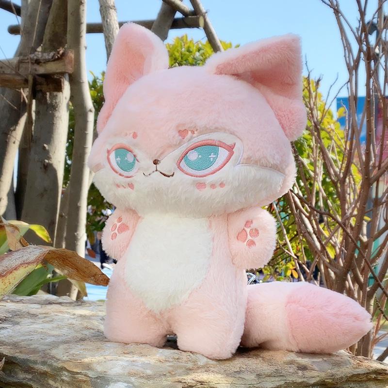 35cm Enthusiasm Wolf Plush Doll Gift Kawaii Emotion Wolf Stuffed Toys Plushies Doll Cute Wolf Toys For Girl Kawaii Room Decor