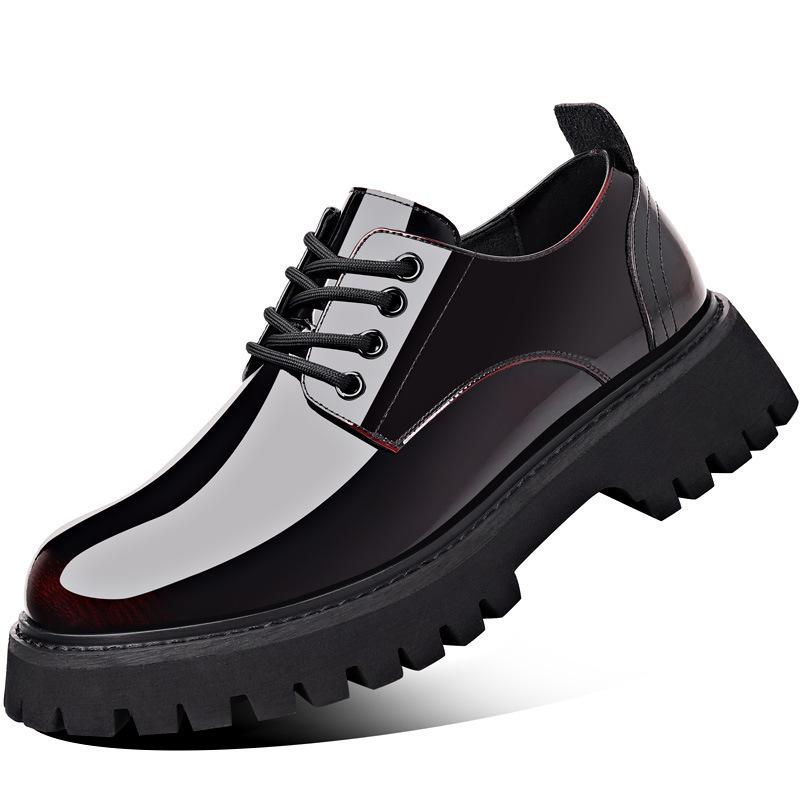 Lackschuhe Herren Business Kleiderschuhe Casual Schuhe Britischer Bräutigam Leder Erhöhungsschuhe Anzug Hochzeit Farbwechselnde Schuhe