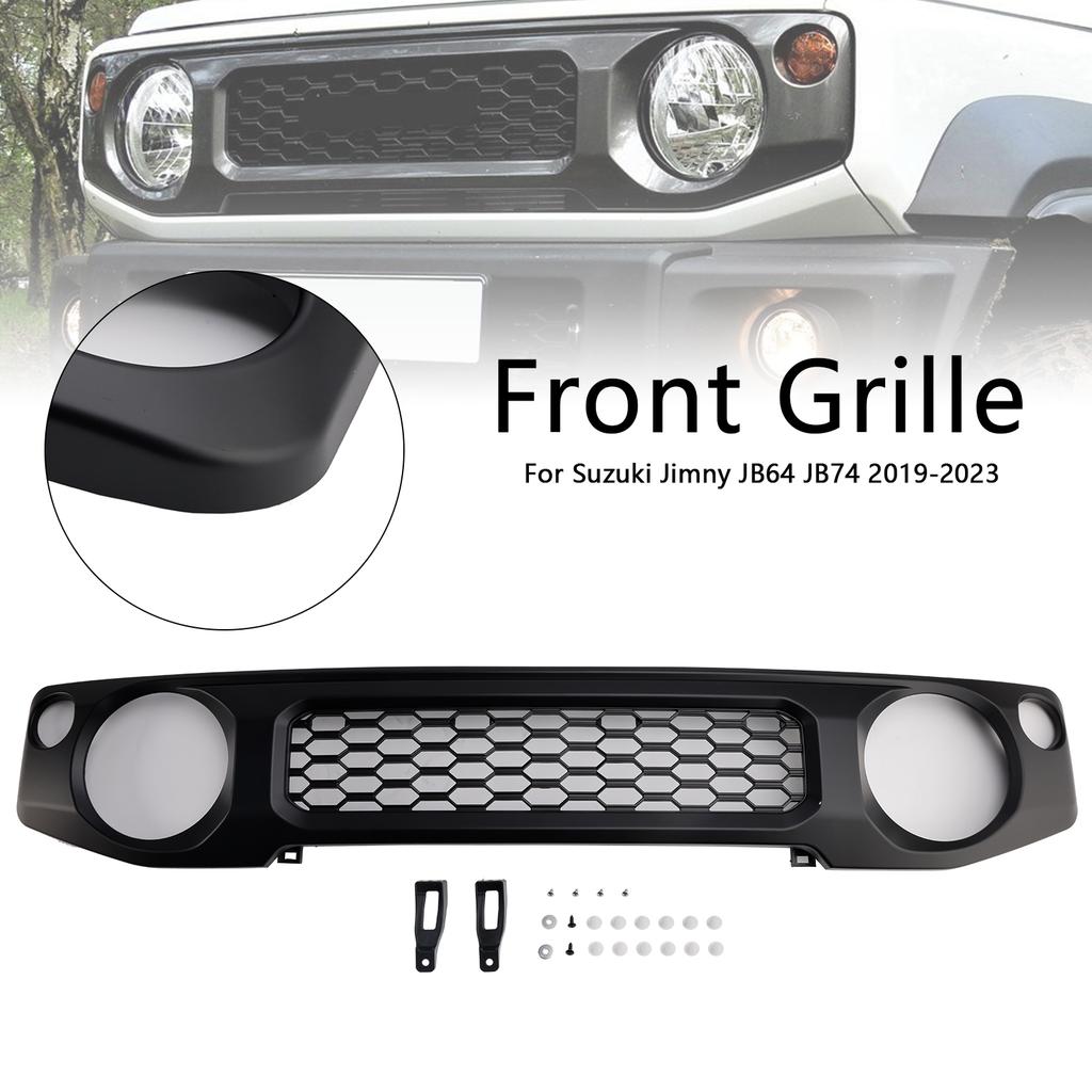 Schwarzer Wabengitter-Frontstoßfängergrill passend für Suzuki Jimny JB74 2019-2023