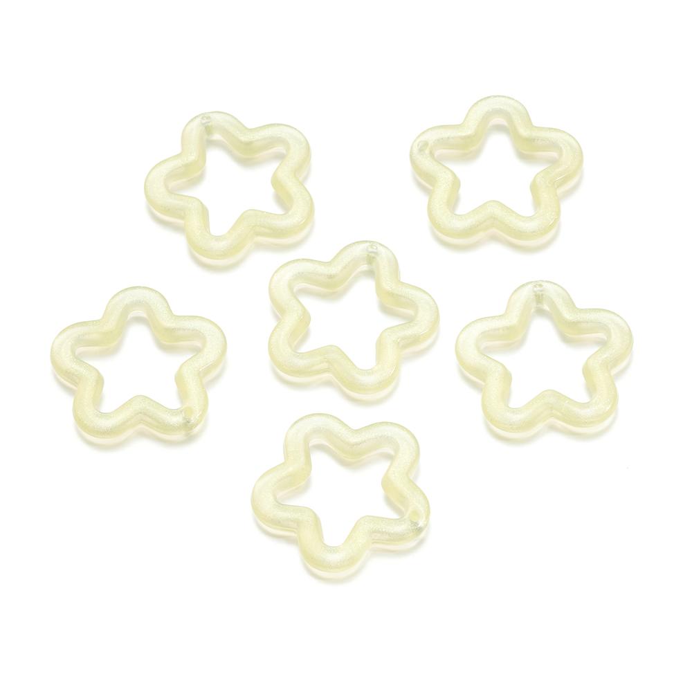 10Pcs/Lot Colorful Acrylic Five-Pointed Star Loose Pendent For DIY Necklace Bracelet Jewelry Making Accessories Supplies