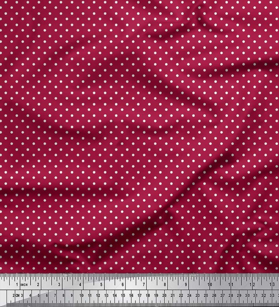 Soimoi Japan Crepe sateng stoff prikker prikker trykt stoff 1 meter 42 tommer