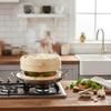 1Set Chinese Bamboo Steamer Basket Functional Bun and Dumpling Steamer for Fish Meat Rice Eggs Easy Clean Kitchen Tool