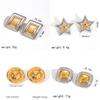 Boucles d'oreilles Géométriques Cœur Étoile en Acier Inoxydable pour Femmes