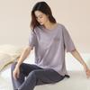 Pajamas Women's Summer Pure Cotton Short-sleeved Trousers 1011 New Cotton Thin Summer High-end Girls Loungewear