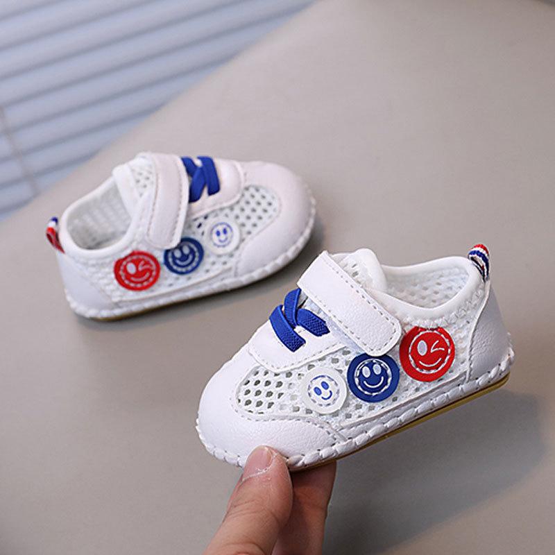 

Spring and Summer Baby Net Shoes 0 One and A Half Years Old Male 6-12 Months Soft-soled Non-slip Toddler Shoes Female Baby Sandals 15 синій