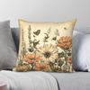 Vintage Wildflowers Aesthetic Pillowcase Polyester Linen Velvet Pattern Zip Decor Sofa Cushion Case