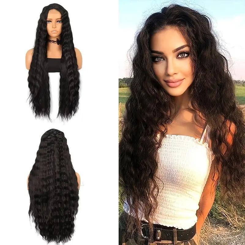 European and American fashion wig headgear, African hot selling corn perm for long curly hair
