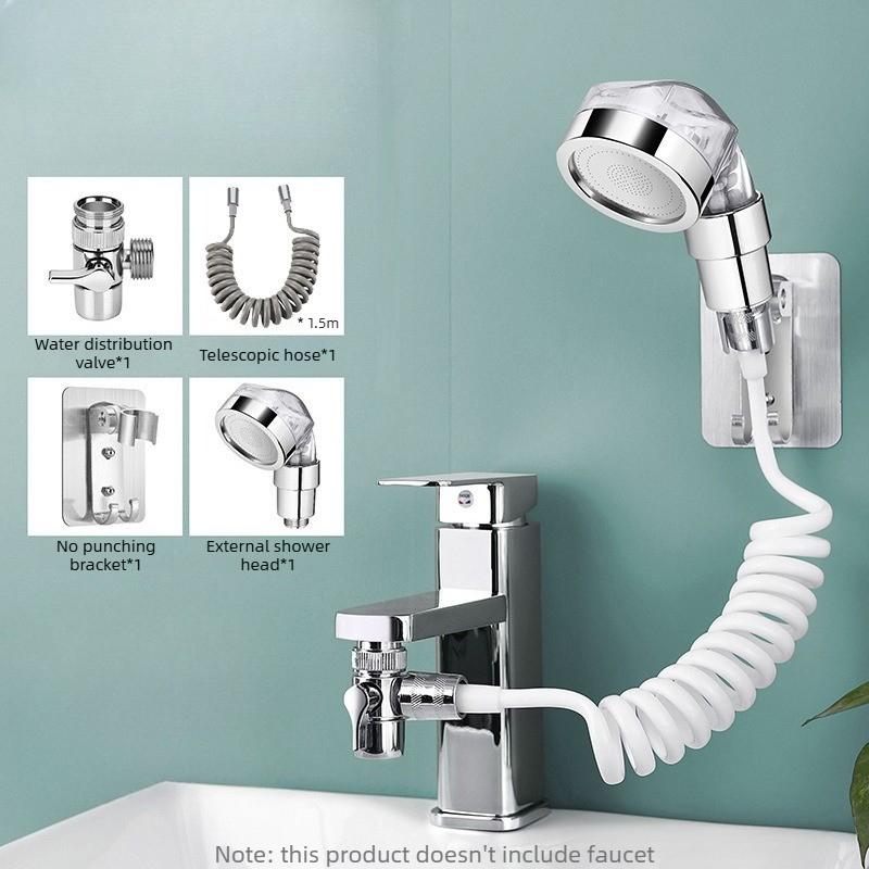 

Bathroom Washbasin Faucet Rotating Universal Splash-Proof Head Washing Extension Aerator Faucet Hair Washing Tool