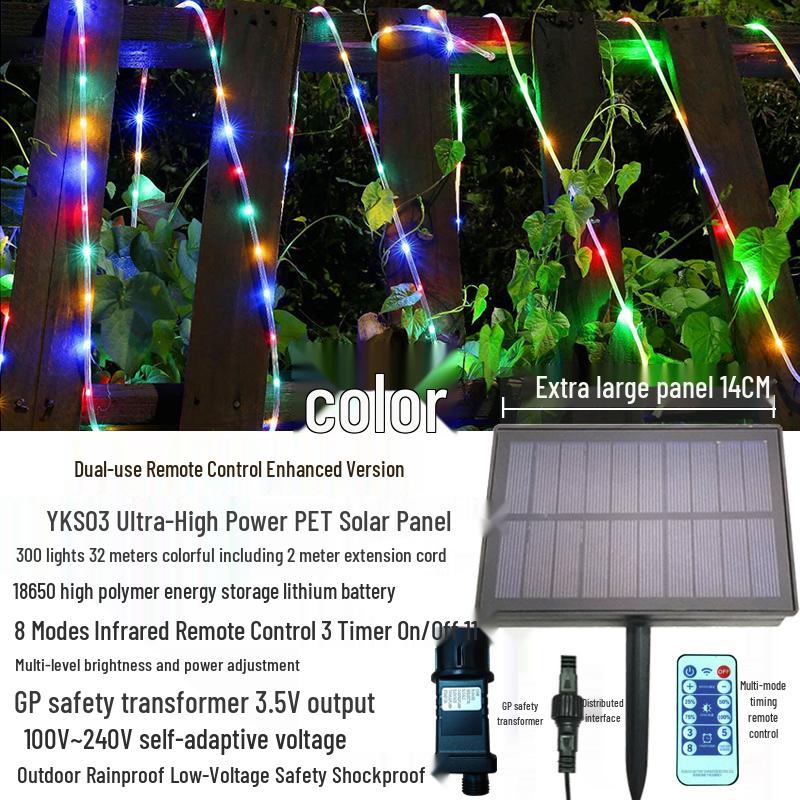 Solar LED Waterproof Christmas Fairy String Lights for Outdoor Decoration
