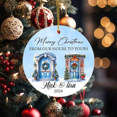 Personalized Couple Ornament 2024 Deer Ornament Keepsake Gift Custom Name Marry Keepsake Christmas Ornaments Decor