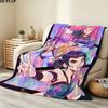 1PC Kpop Demon Hunters Patterned Flannel Blanket Suitable For All Seasons For Home Decor Warmth And Comfort Gifts Holiday Present