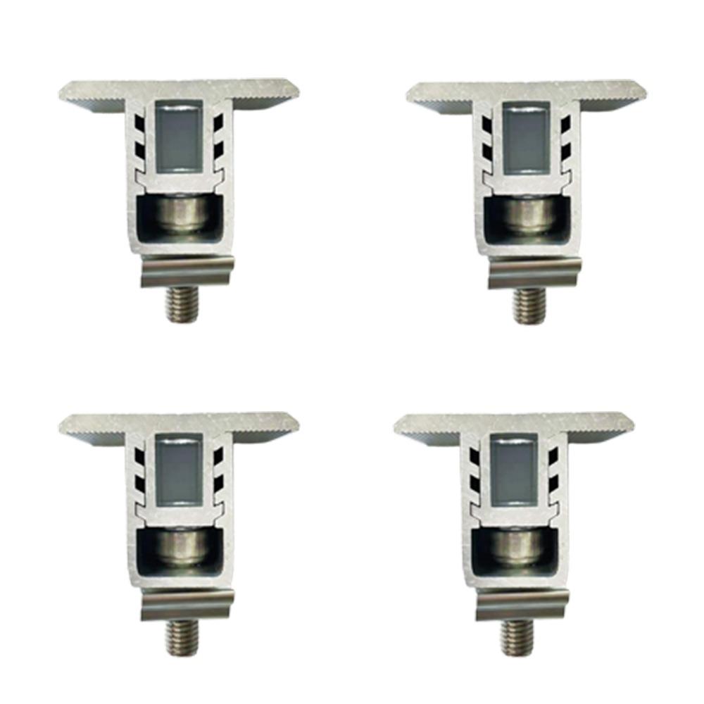 4Pcs Aluminum Solar Panel Clamps Medium Pressure Solar Rail End Clamps  Photovoltaic Support