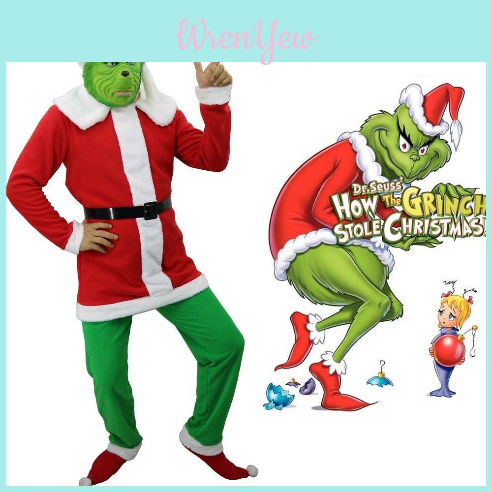 Festive How The Grinch Stole Christmas Adult Costume Suit For Holiday Cosplay Fun