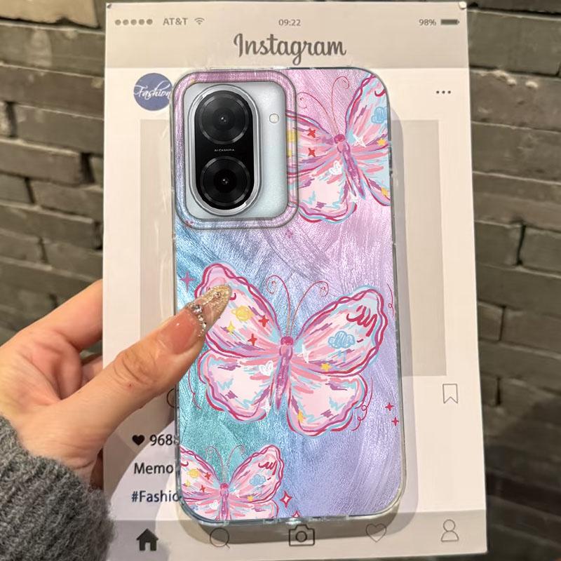 

Роскошный чехол с бабочкой для женщин для Xiaomi Redmi 14C 13C 10 9A 9C Note 14 13 12 11 10S 9 8 Pro Plus A5 A4 A3 A2 A1 Fundas Cover Redmi 14C 4G белый