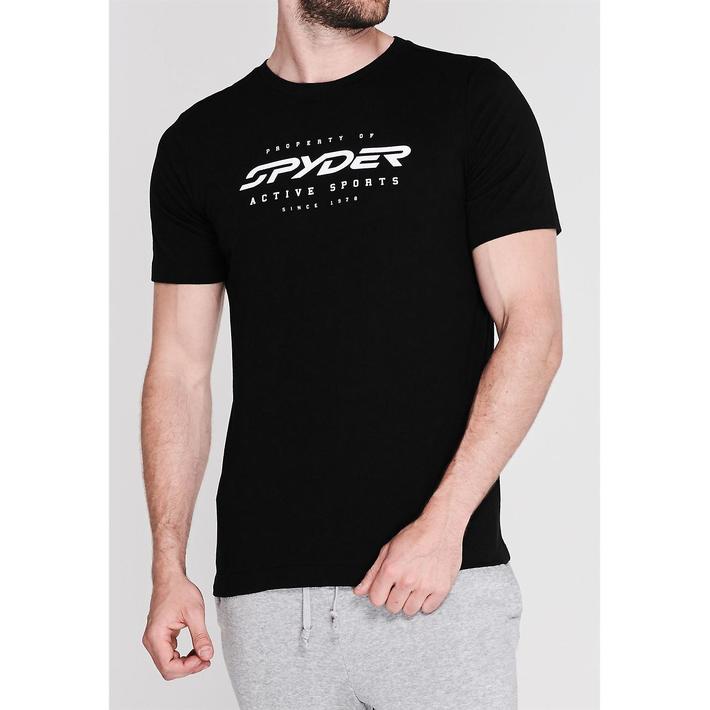 Spyder Men's Black Ryder Graphic T-Shirt, Size S