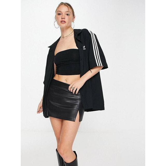 

Черная рубашка с тремя полосками adidas Originals