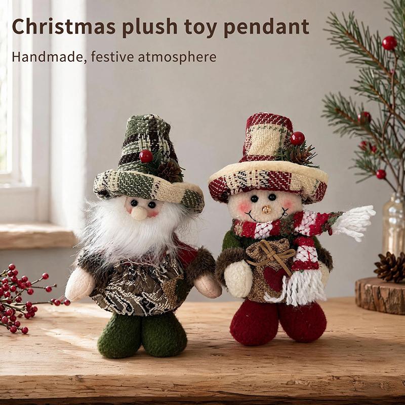 Handmade Christmas Plush Toy Pendant With Soft Texture And Festive Appearance For Home Holiday Decor Christmas Party Display