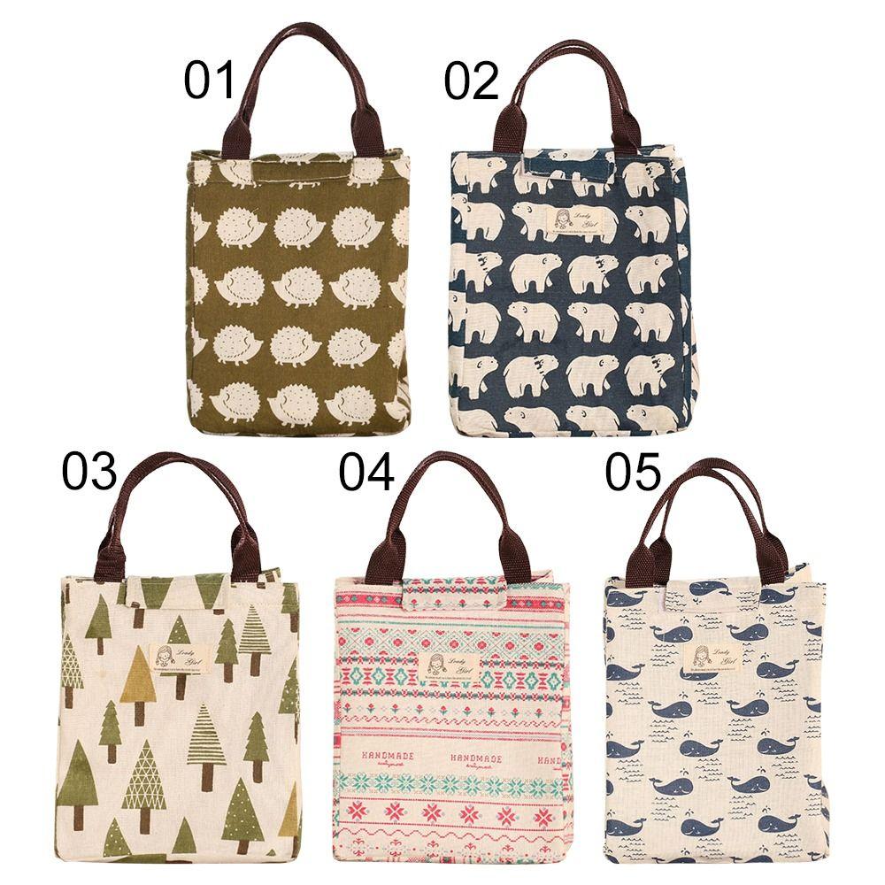 Portable Storage Bag Kid Student Picnic Insulated Thermal Bag Lunch Box Breakfast Organizer Cooler Lunch Bag