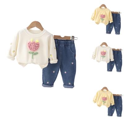 Kinder Freizeit Langarm Set, Bequeme Alltagsoutfits