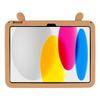 Για iPad (2025)/iPad 10.9 (2022) Θήκη Χαριτωμένη Σιλικόνης για Tablet με Αναδιπλούμενο Στήριγμα Αρκούδας/Λουράκι Ώμου