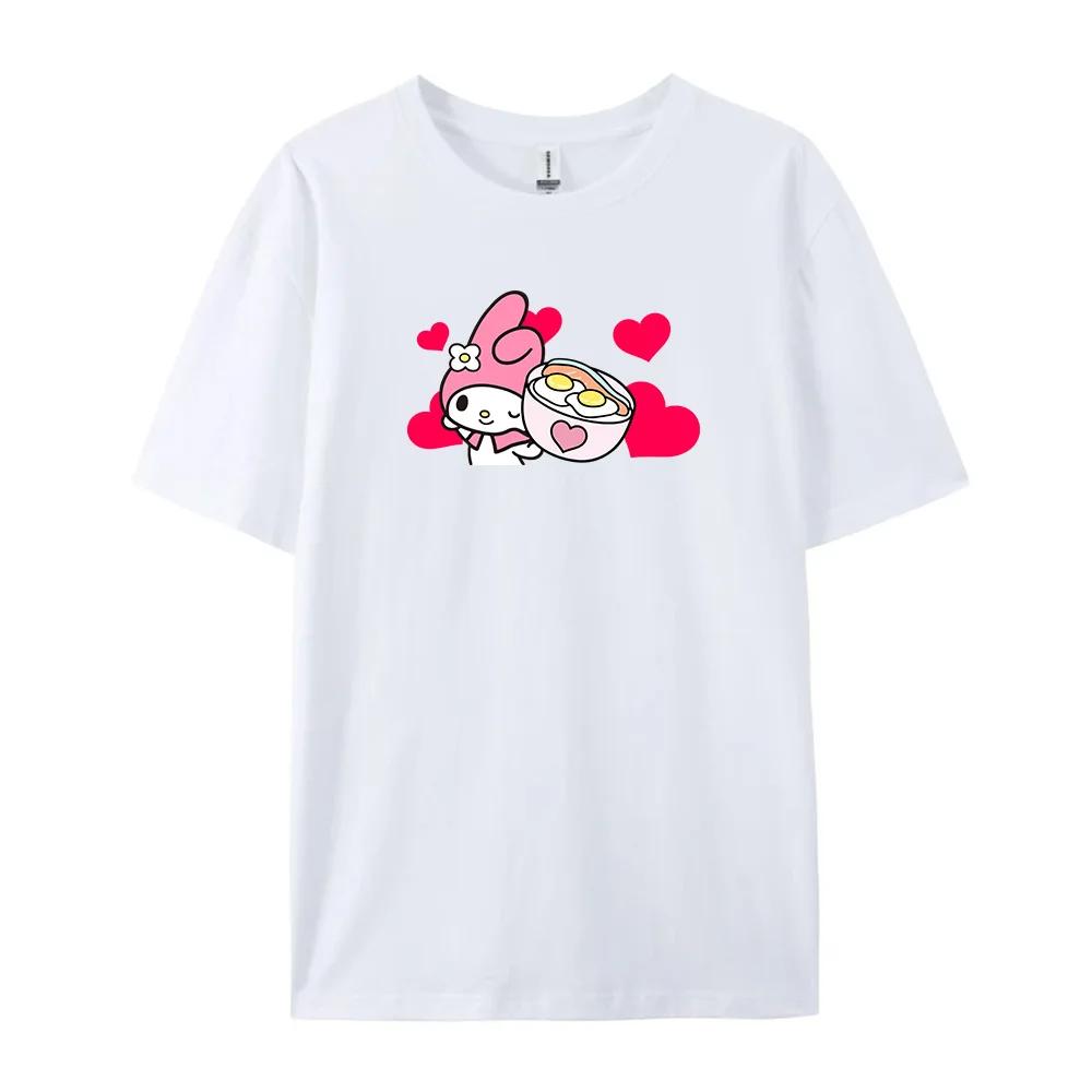 Cotton Breathable Childrens Tshirt Summer New Cute Melody Printed Parent Child Wear Unisexs and Womens Short Sleeves 2026