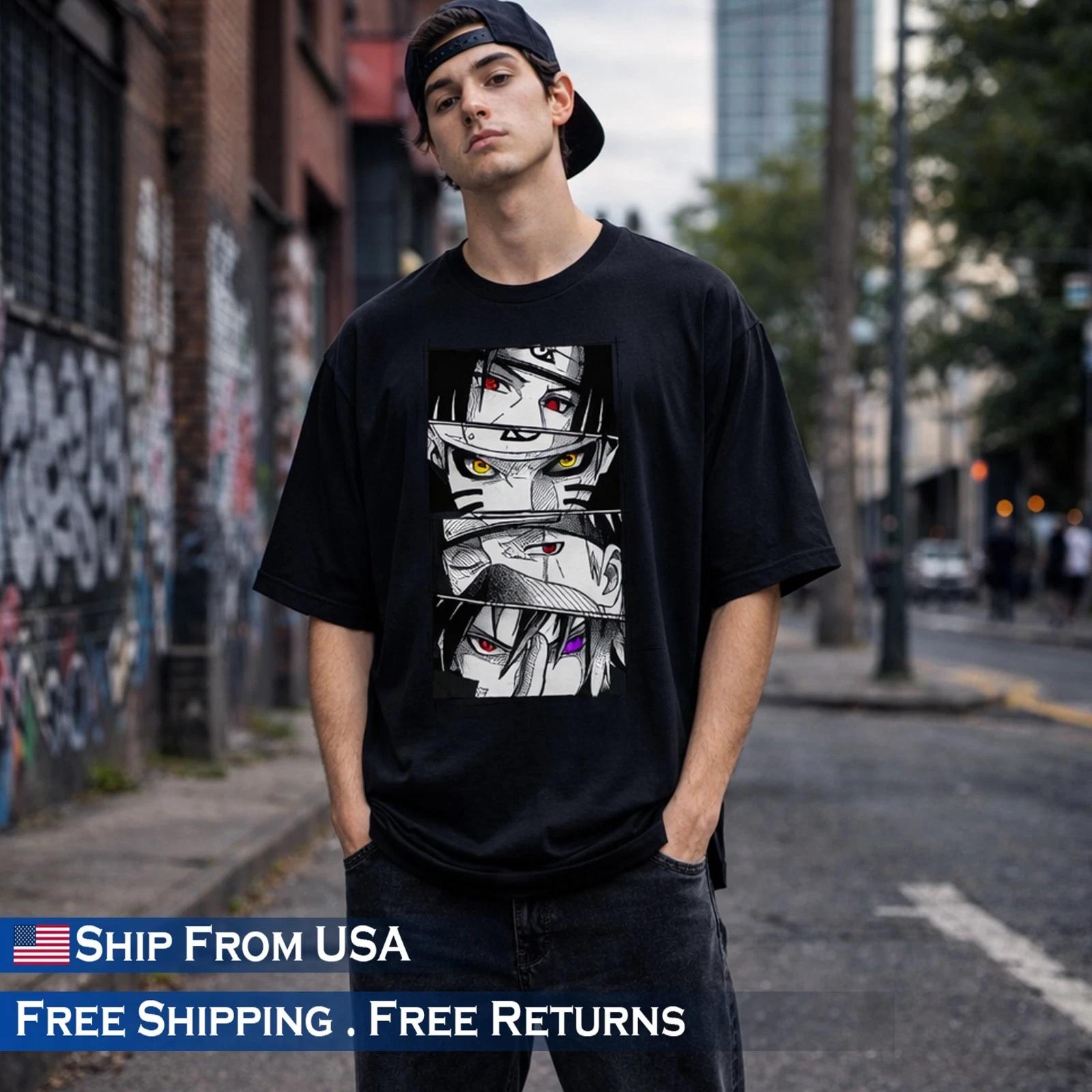 Unisex Anime Graphic Printed Cotton Tshirt Oversized Streetwear Tee Urban Style S