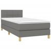 Exklusives Haus - Lattenrost und Matratze und LED Dunkelgrau 100x200 cm