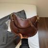 Rivet Crossbody Bag Women's Vintage Underarm Bag Commuter Shoulder Bag
