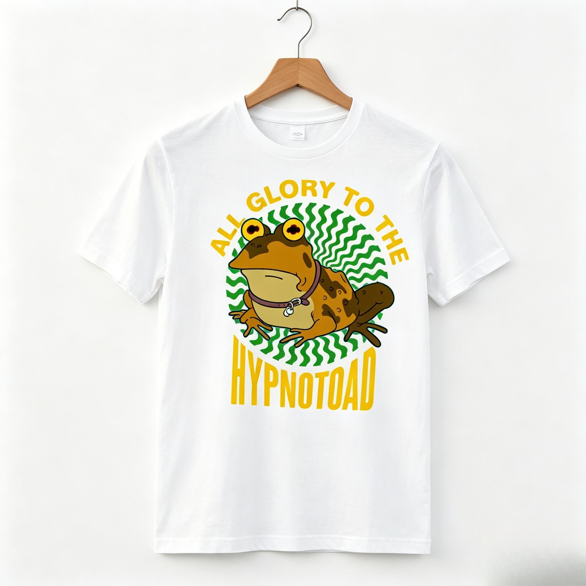 Futurama Hypnotoad T Shirt for Unisex All Glory To The Hypnotoad Graphic Novelty Tee Casual Short Sleeve Black Cotton Top 2026 New S