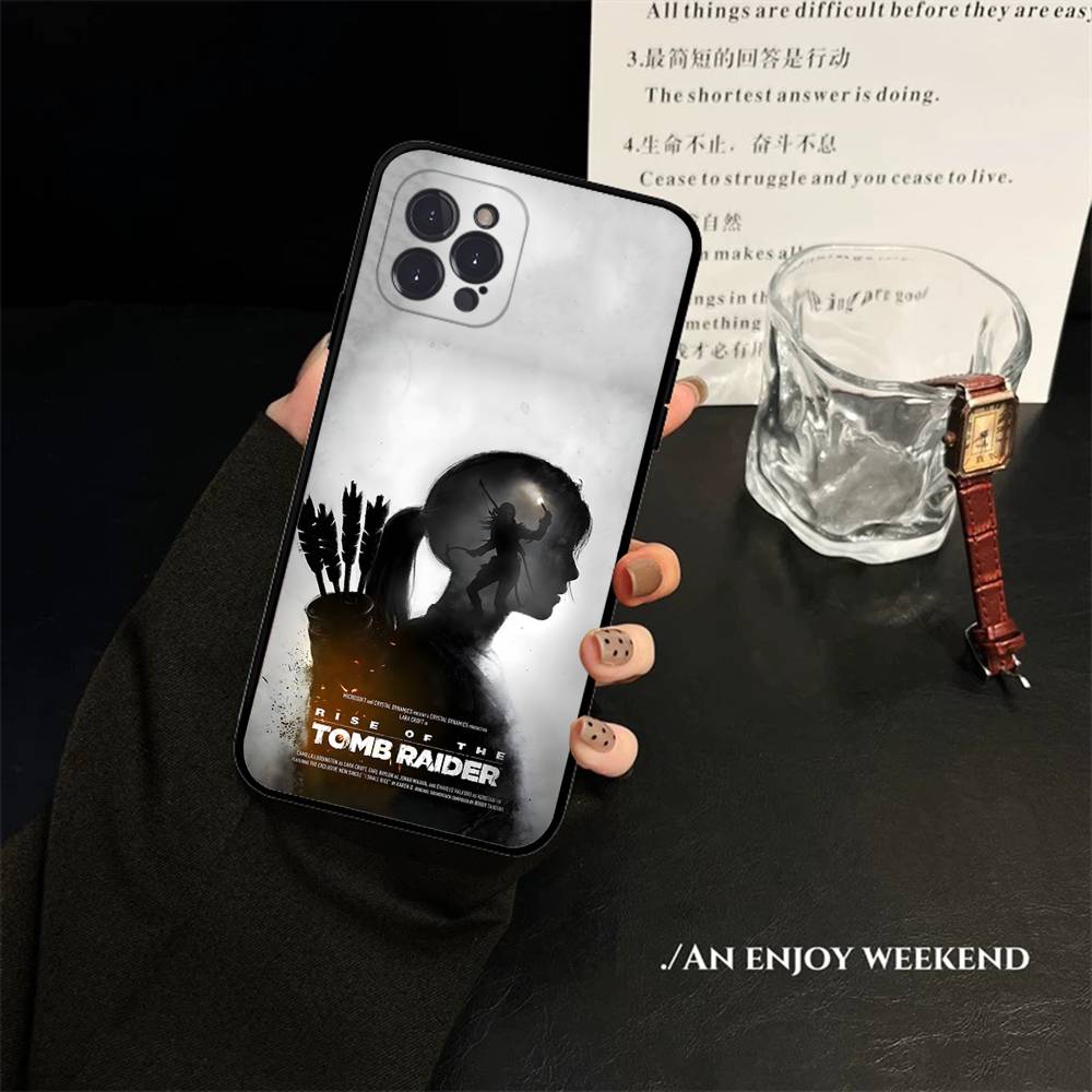 

Hot Vedio Game Tomb Raider 123 For IPhone 17 16 15 14 13 12 11 Pro Max Plus Shockproof Black Soft Phone Cover iPhone 15 pro