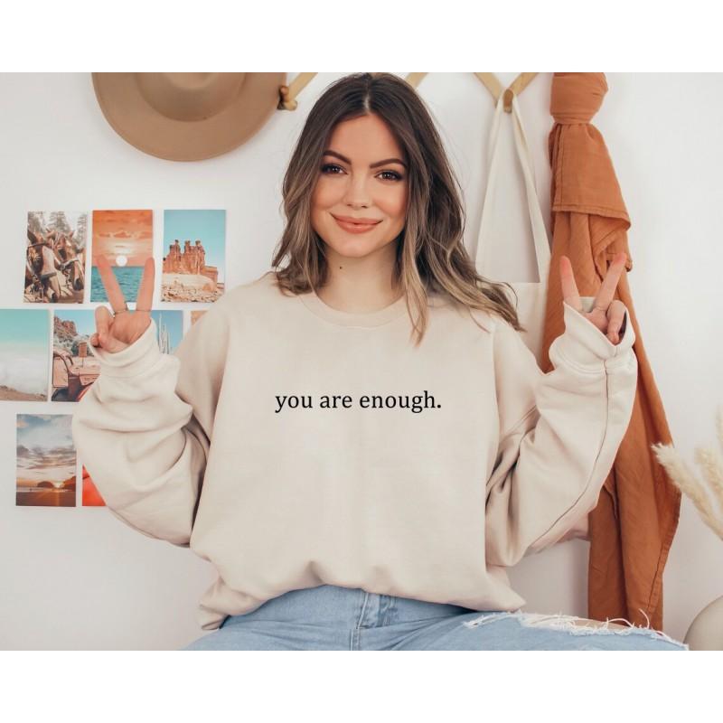Womens Oversized Long Sleeve Hoodless Sweatshirt With Letter Print Fleece-Lined Round Neck Streetwear Style