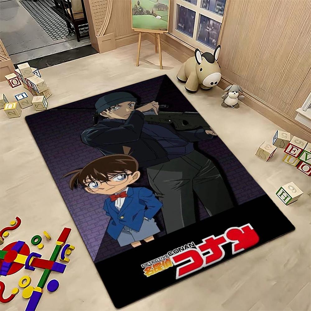 Detective Conan Night Mystery Printed Rug Soft Nonslip Carpet For Gaming Room Computer Chair Home Decor Great Holiday Gift