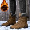Golden Sapling Winter Warm Military Shoes Men Outdoor Windproof Work Mid-calf Boots Male Genuine Leather Non-slip Short Booties