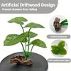 1pc Artificial Aquarium Plants Realistic Floating Leaves Sturdy Stem, Reptile Terrariums Low-Maintenance Water Tank Decoration