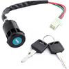 Ignition Switch with Key,Standard 4 Wire Ignition Lock Cylinder Fit for 50-250cc Motorcycle,Scooter,ATV,Pocket Bike,Dirt Bike,Motorcycle Accessories