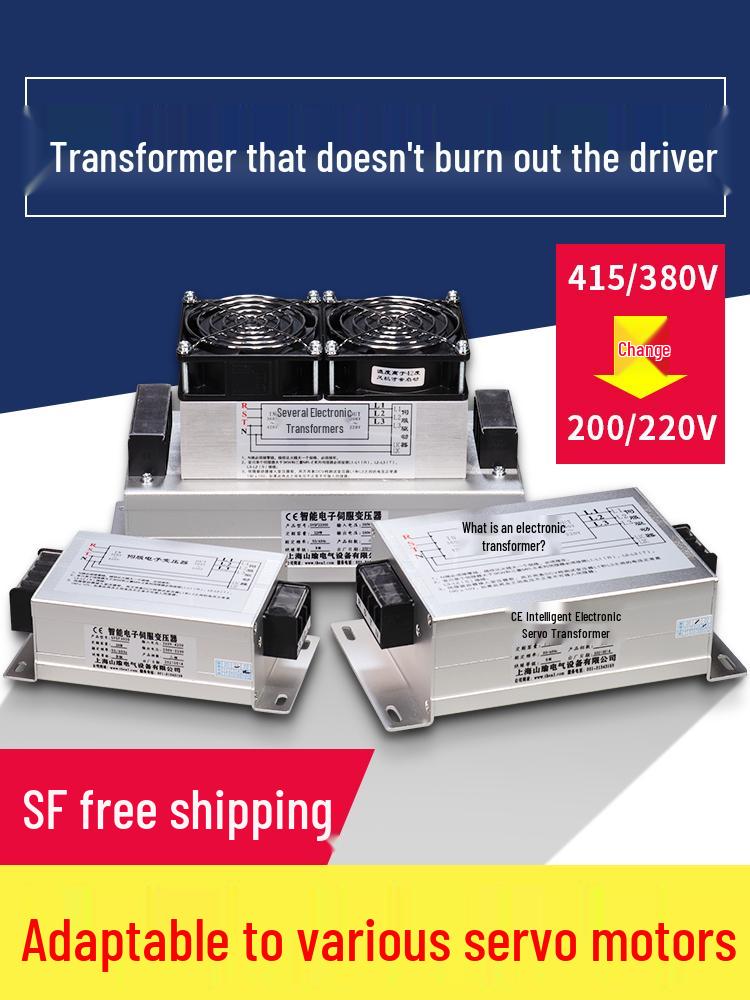 Three-Phase Intelligent Electronic Servo Transformer, 380V to 220V Delta, SYSF 3KW/5KW/6KW/10KVA.